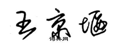 朱錫榮王京堰草書個性簽名怎么寫