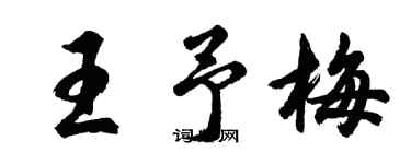胡問遂王予梅行書個性簽名怎么寫