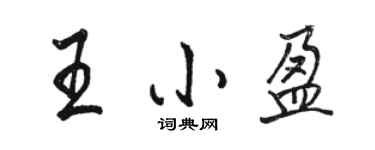 駱恆光王小盈行書個性簽名怎么寫