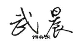 駱恆光武晨行書個性簽名怎么寫