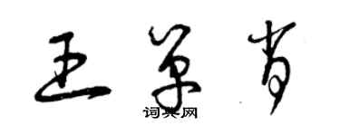 曾慶福王單肖草書個性簽名怎么寫