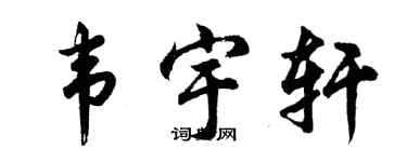 胡問遂韋宇軒行書個性簽名怎么寫