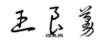 曾慶福王良蔓草書個性簽名怎么寫