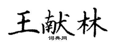 丁謙王獻林楷書個性簽名怎么寫