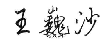 駱恆光王巍沙行書個性簽名怎么寫