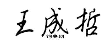 王正良王成哲行書個性簽名怎么寫