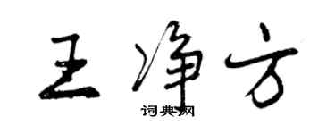 曾慶福王淨方行書個性簽名怎么寫