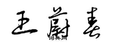 曾慶福王蔚春草書個性簽名怎么寫