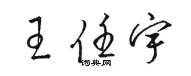 駱恆光王任宇草書個性簽名怎么寫