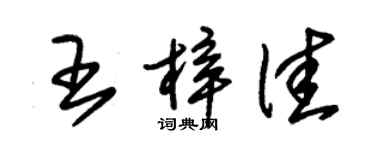 朱錫榮王梓佳草書個性簽名怎么寫