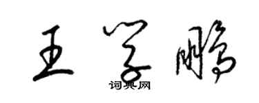 梁錦英王學鵬草書個性簽名怎么寫