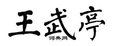 翁闓運王武亭楷書個性簽名怎么寫
