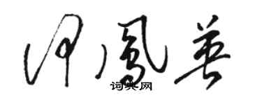 駱恆光何鳳英草書個性簽名怎么寫