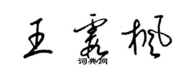 梁錦英王霞楓草書個性簽名怎么寫