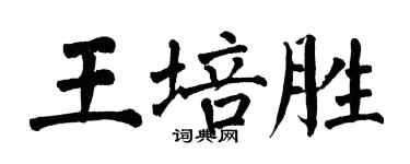 翁闓運王培勝楷書個性簽名怎么寫
