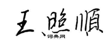 王正良王照順行書個性簽名怎么寫