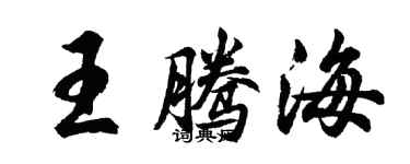 胡問遂王騰海行書個性簽名怎么寫