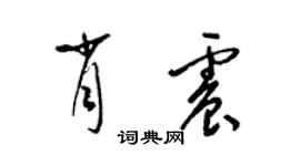 梁錦英肖震草書個性簽名怎么寫