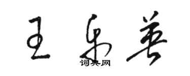 駱恆光王樂英草書個性簽名怎么寫