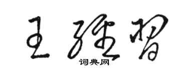 駱恆光王經習草書個性簽名怎么寫