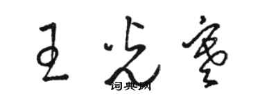 駱恆光王光寒草書個性簽名怎么寫