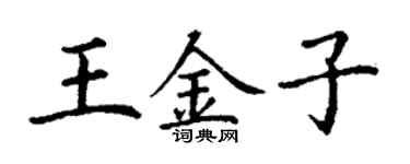 丁謙王金子楷書個性簽名怎么寫