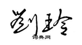 曾慶福劉玲草書個性簽名怎么寫