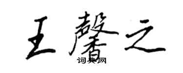 王正良王馨之行書個性簽名怎么寫