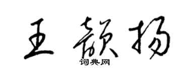 梁錦英王韻揚草書個性簽名怎么寫