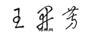 駱恆光王開芳草書個性簽名怎么寫