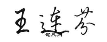 駱恆光王連芬行書個性簽名怎么寫