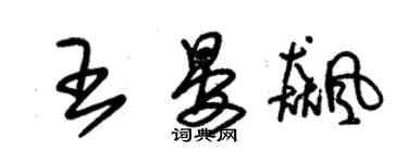 朱錫榮王晏飆草書個性簽名怎么寫