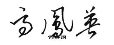 駱恆光高鳳英草書個性簽名怎么寫