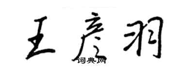 王正良王彥羽行書個性簽名怎么寫
