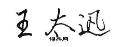駱恆光王太迅行書個性簽名怎么寫