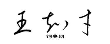 梁錦英王知才草書個性簽名怎么寫