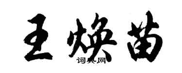 胡問遂王煥苗行書個性簽名怎么寫