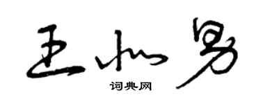 曾慶福王北男草書個性簽名怎么寫