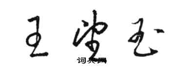 駱恆光王望玉草書個性簽名怎么寫