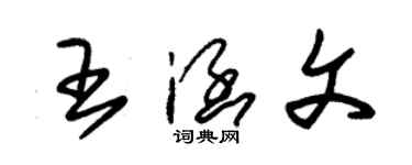 朱錫榮王涵文草書個性簽名怎么寫