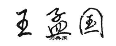 駱恆光王孟國行書個性簽名怎么寫