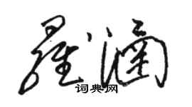 駱恆光羅涵草書個性簽名怎么寫