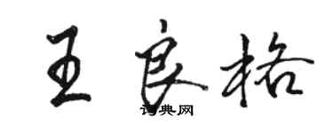 駱恆光王良格行書個性簽名怎么寫