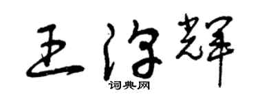 曾慶福王淳輝草書個性簽名怎么寫