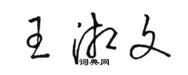 駱恆光王湘文草書個性簽名怎么寫