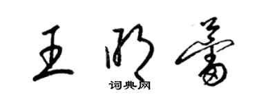 梁錦英王明蕾草書個性簽名怎么寫