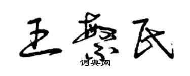 曾慶福王繁民草書個性簽名怎么寫