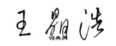 駱恆光王晶浩草書個性簽名怎么寫