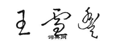 駱恆光王雪豐草書個性簽名怎么寫