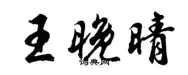 胡問遂王晚晴行書個性簽名怎么寫